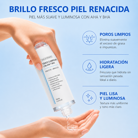 Tónico Coreano Iluminador Cuidado de Piel Grasa AHA + BHA – 200ml