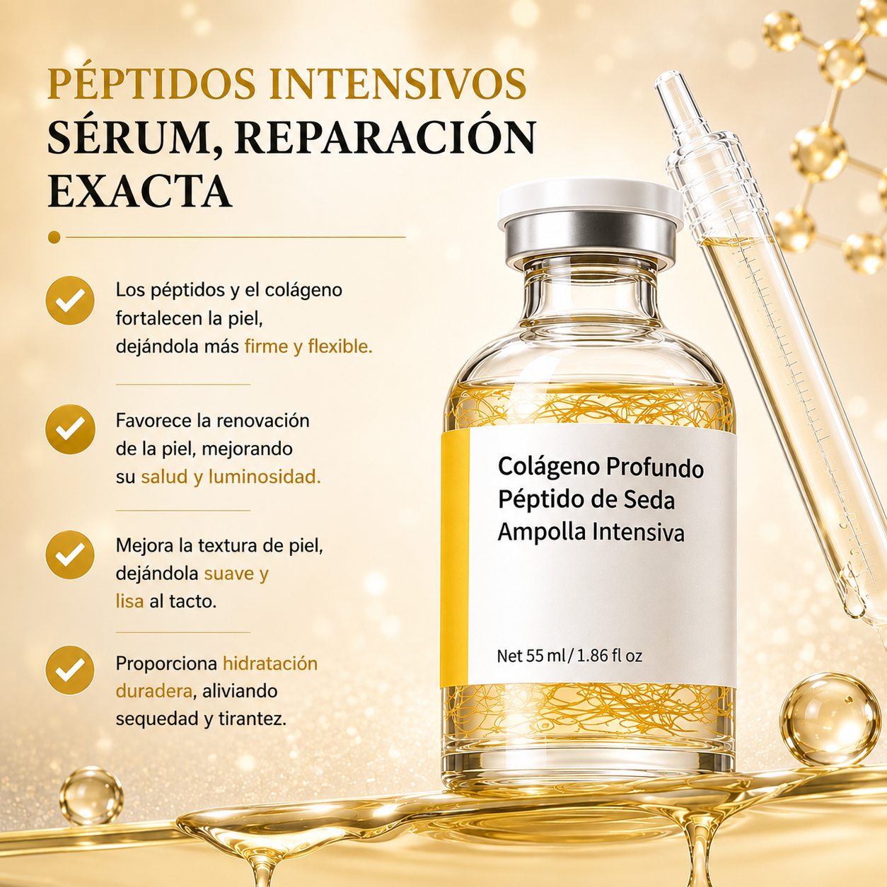 Sérum Coreano Antiedad Reafirmante e Hidratante con Colágeno y Péptidos 55ml