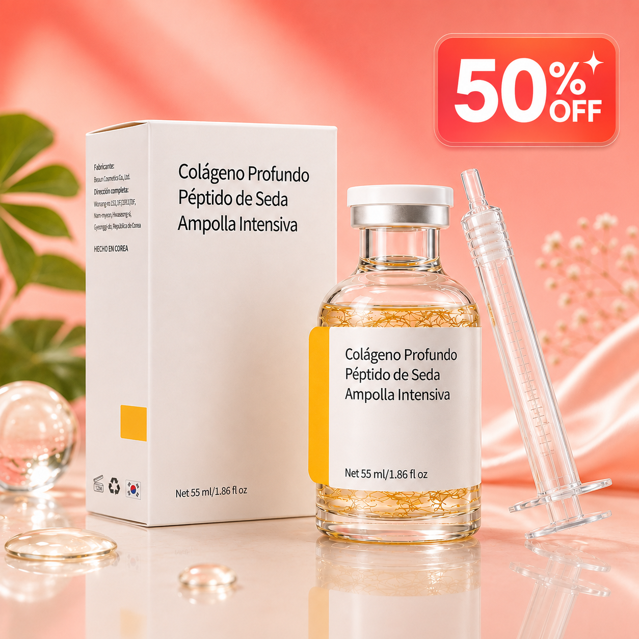 Sérum Coreano Antiedad Reafirmante e Hidratante con Colágeno y Péptidos 55ml