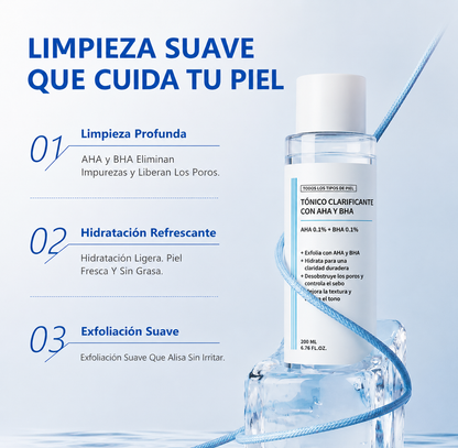 Tónico Coreano Iluminador Cuidado de Piel Grasa AHA + BHA – 200ml
