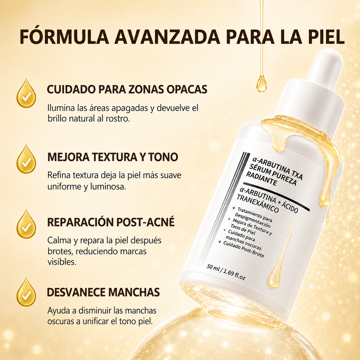 Sérum Coreano Antimanchas con Arbutina + Txa + Cica – 50ml