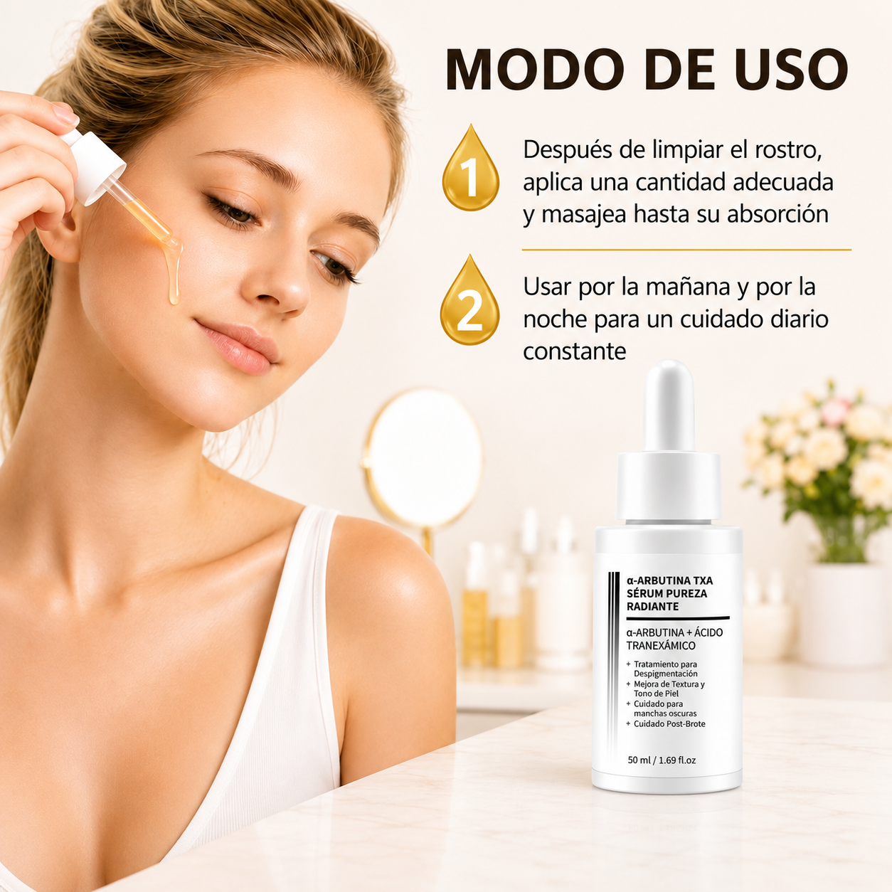 Sérum Coreano Antimanchas con Arbutina + Txa + Cica – 50ml
