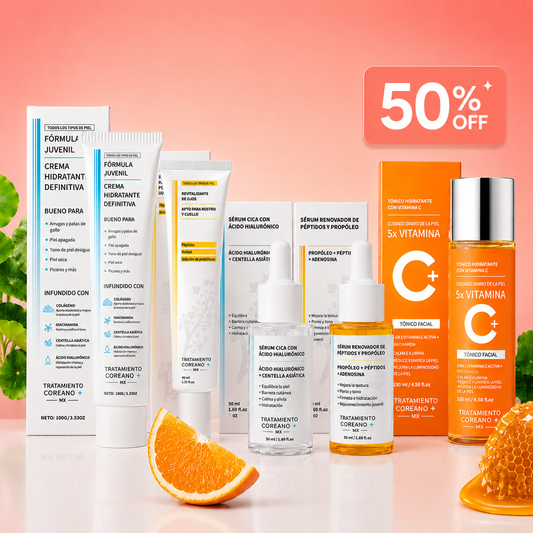 Kit Coreano de Hidratación, Luminosidad y Firmeza – 5 Piezas