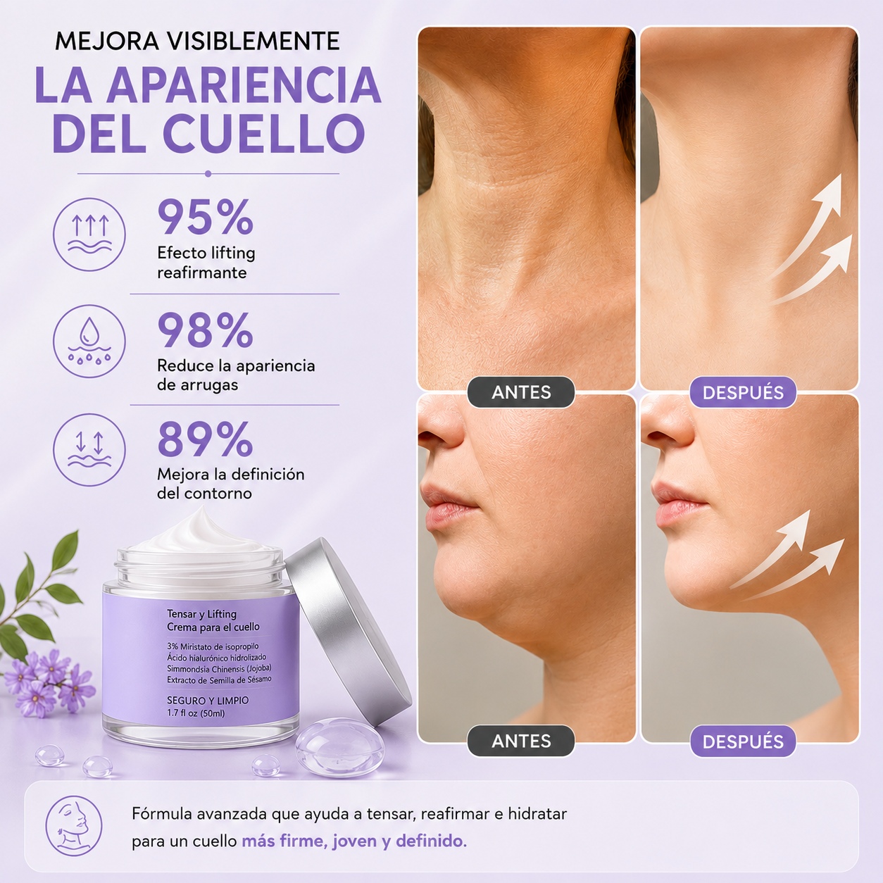 Crema Suavizante y Reafirmante para Cuello – 50ml
