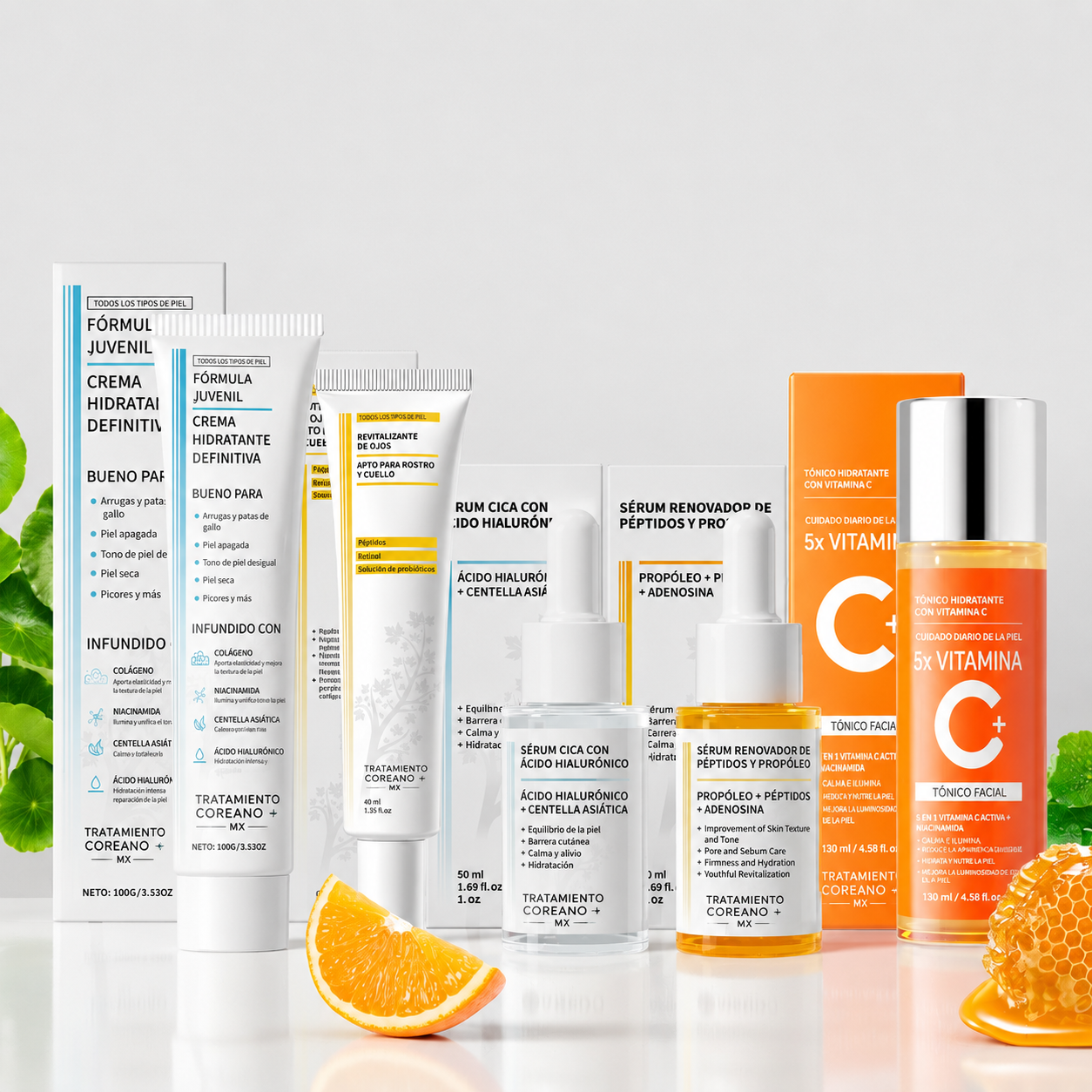 Kit Coreano de Hidratación, Luminosidad y Firmeza – 5 Piezas
